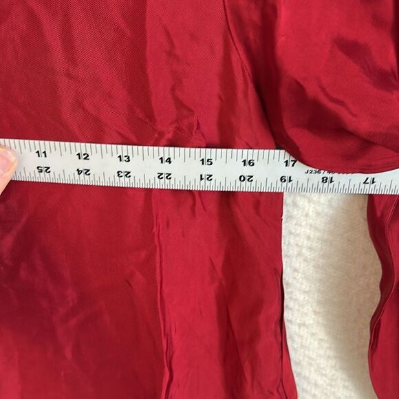 J Crew Amelia popover shirtdress in drapey viscose twill Womens XXS Berry Red - Picture 7 of 10